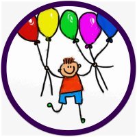 Cartoon of a happy boy holding bunches of balloons Cartoon of a happy boy holding bunches of balloons