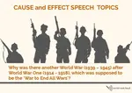 Cause and effect speech topics