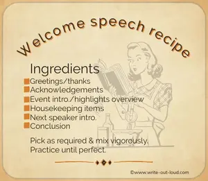 The 6 essential items to cover in a good welcome speech