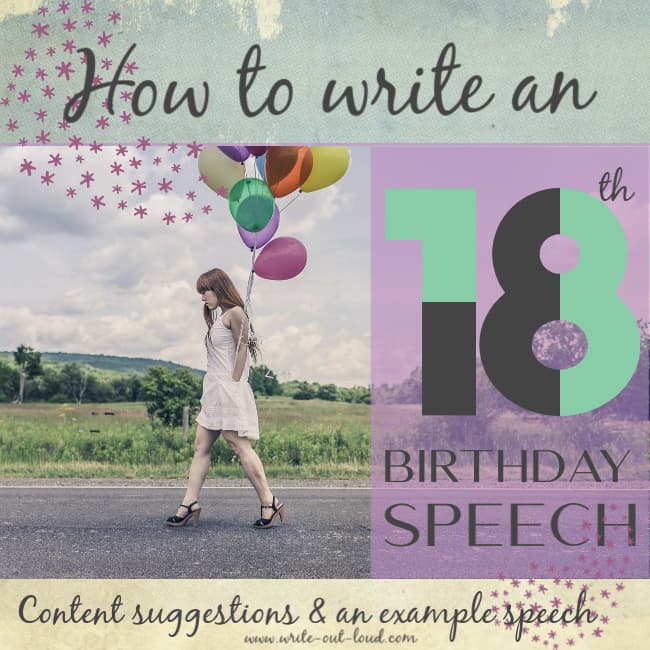 how to write an 18th speech