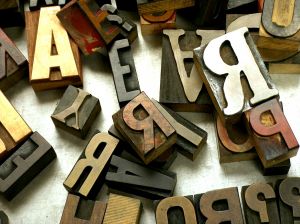 Wooden letters