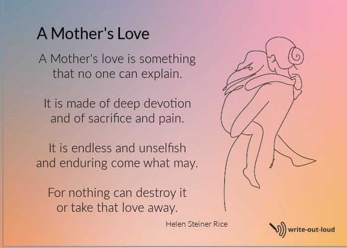A Mother's Love - poem by Helen Steiner-Rice