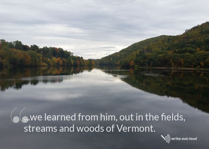 Lake Brattleboro, Vermont - with quote from a eulogy for an uncle Lake Brattleboro, Vermont - with quote from a eulogy for an uncle