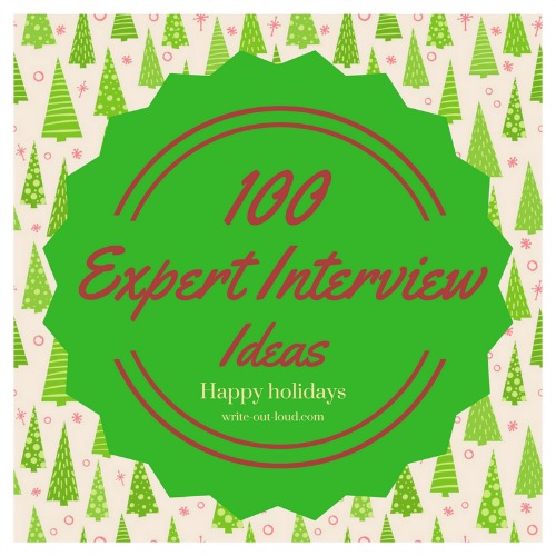 Expert interview ideas label - Christmas 2017