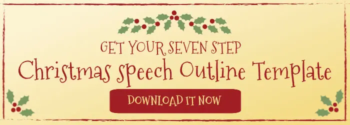 Download a printable Christmas speech outline