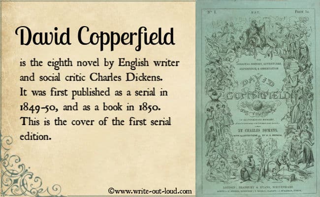 Image: The cover of the first serial edition of David Copperfield 1849.