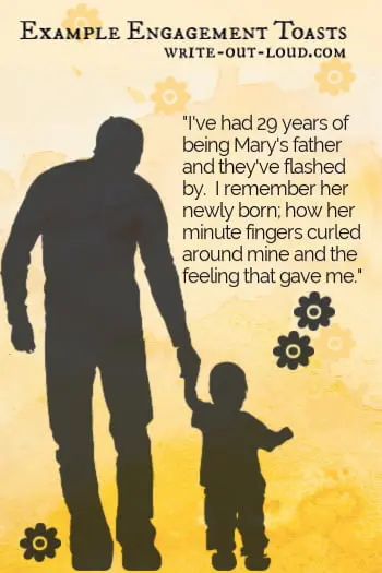 Image: silhouette of a man holding the hand of a toddler. Text: I've had 29 years of being Mary's father. I remember her newly born; how her minute fingers curled around mine. Image: silhouette of a man holding the hand of a toddler. Text: I've had 29 years of being Mary's father. I remember her newly born; how her minute fingers curled around mine.