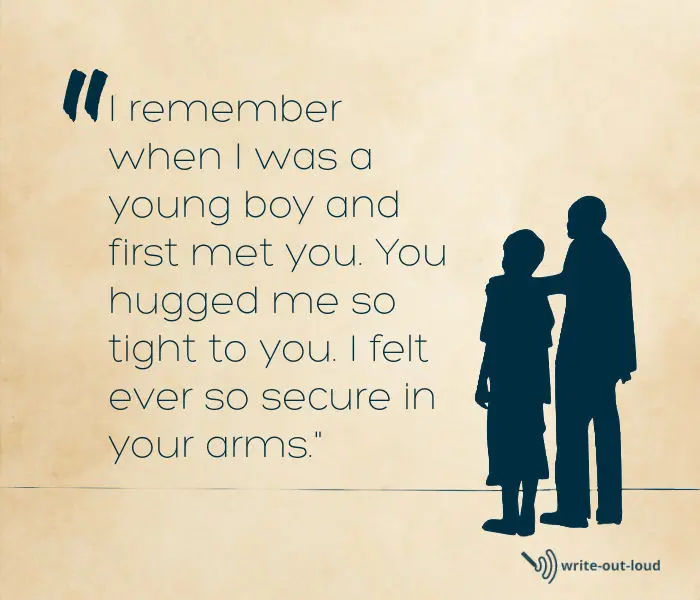 Quotation from eulogy for a grandfather Quotation from eulogy for a grandfather