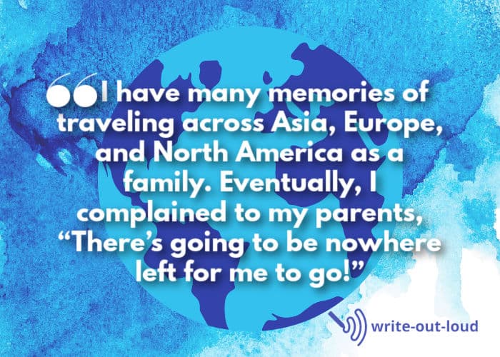 Globe of the world with quote Globe of the world with quote