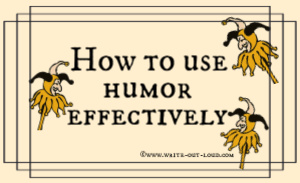 Image: label. Text: How to use humor effectively