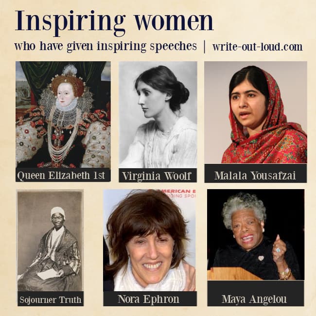 Photo-montage - 6 inspiring women speakers