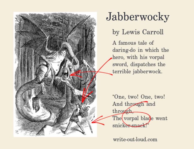 The Jabberwocky by Lewis Carroll - the original illustration by John Tenniel Image: The Jabberwocky by Lewis Carroll - the original illustration by John Tenniel