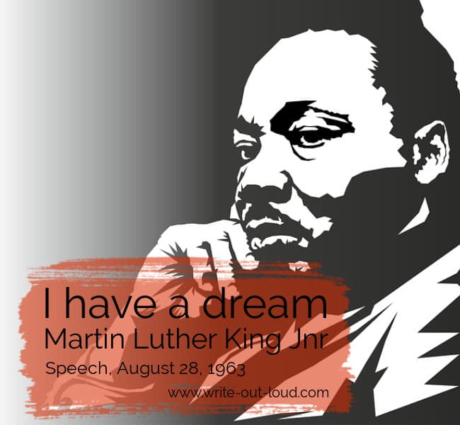 Image: Martin Luther King Jnr. Text: I have a dream - Martin Luther King Jnr