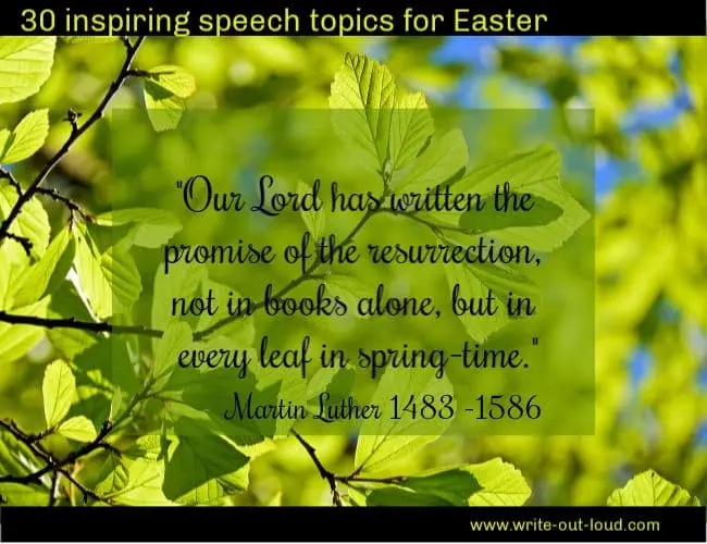 Martin Luther quotation on resurrection and spring Martin Luther quotation on resurrection and spring