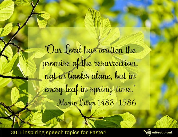 Martin Luther quotation on resurrection and spring