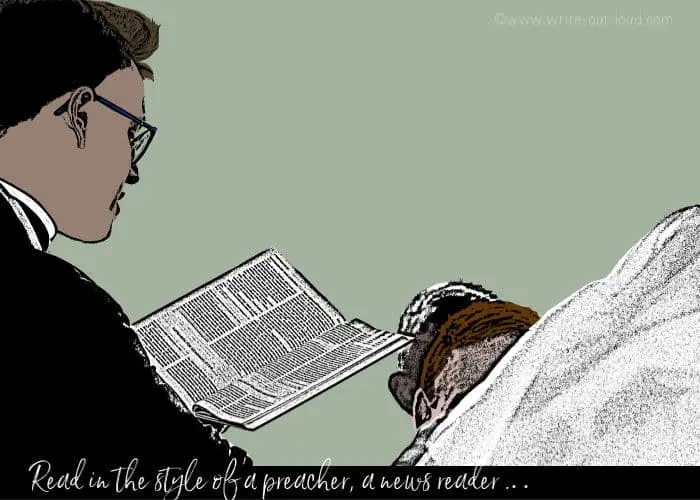 Read in the style of... a preacher. A fun public speaking game.