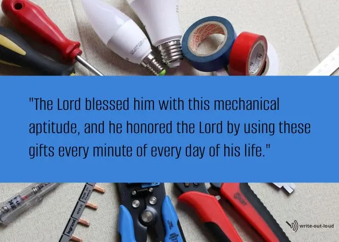 Quotation from eulogy for a brother