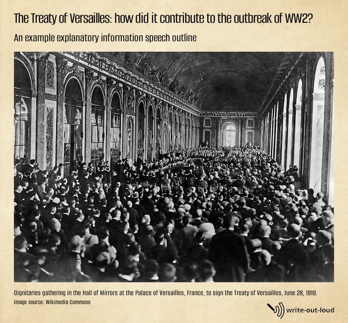 Image: Signing The Treaty of Versailles 1919 - dignitaries gather in the Hall of Mirrors, Palace of Versailles to sign the treaty, June 28, 1919