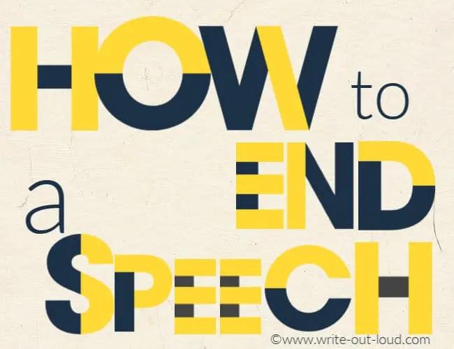 Graphic- how to end a speech Graphic- how to end a speech