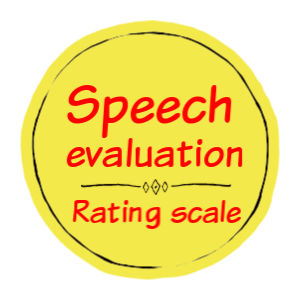 Speech evaluation - rating scale button