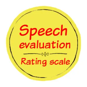 Speech evaluation: Explanation of a 5-point rating scale Speech evaluation: Explanation of a commonly used 5-point rating scale