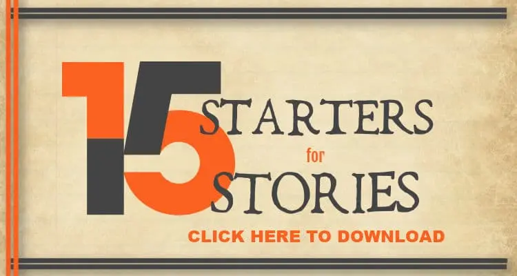 Banner: 15 story starters - Click here to download