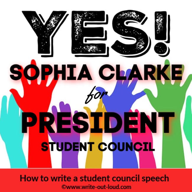 what to put in a speech for student council