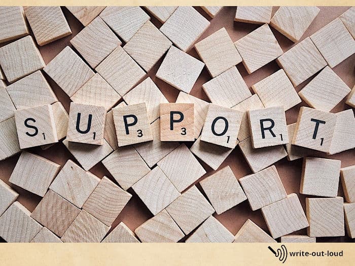 Image: scrabble tiles spelling out the word support Image: scrabble tiles spelling out the word support