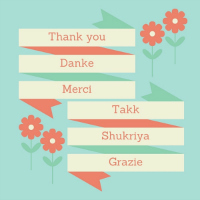 'Thank you' in multiple languages