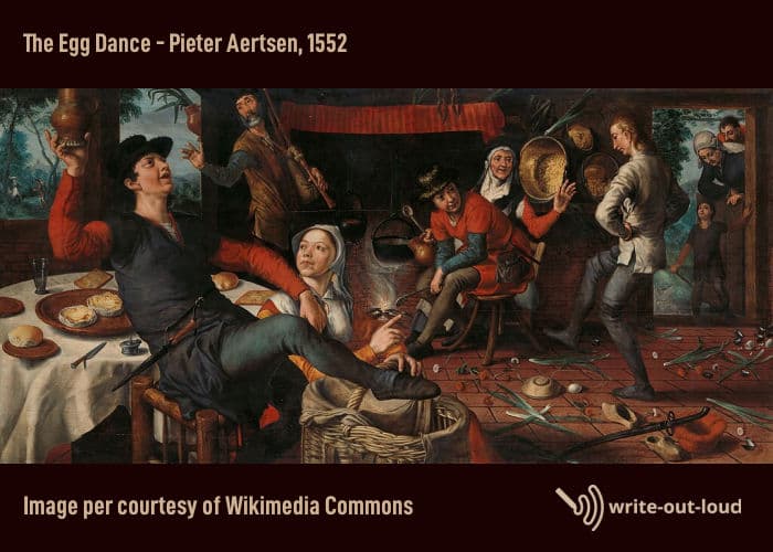 The Egg Dance by Pieter Aertsen 1552