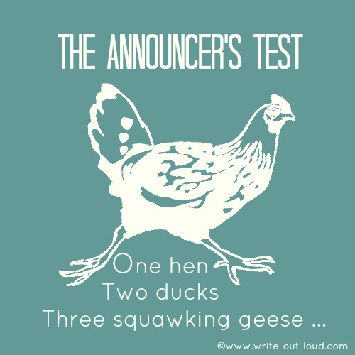 The Announcer's Test