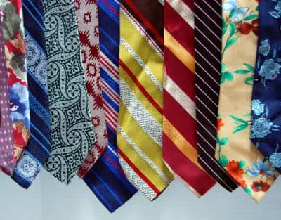 A row of colorful ties A row of colorful ties