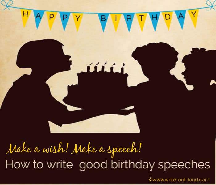 birthday speech outline