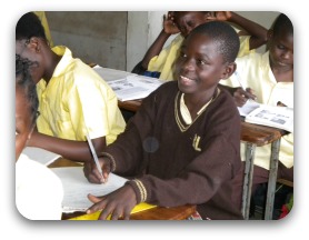 Boy in class Birdland School, Lusaka, Zambia Boy in class Birdland School, Lusaka, Zambia