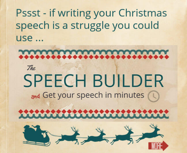 Christmas speeches: how to write a short, simple & sincere speech