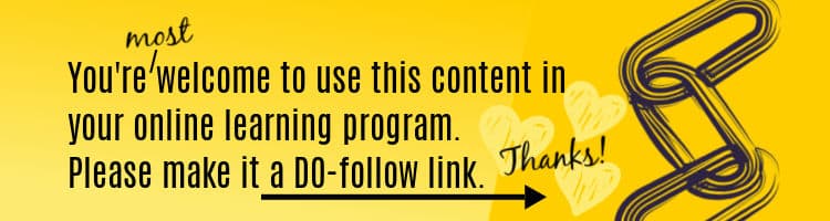 Yellow banner. Text: You're most welcome to use this content in your online learning program. Please make it a do follow link. Yellow banner. Text: You're most welcome to use this content in your online learning program. Please make it a do follow link.