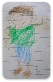 Image: Child's drawing of a boy