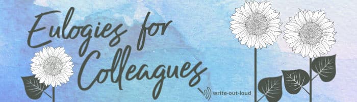 Image: Eulogies for colleagues label Image: Eulogies for colleagues label