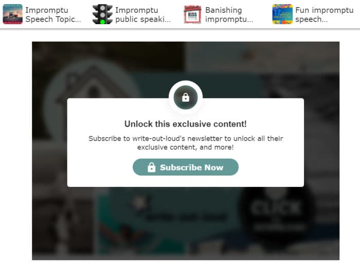 Image: Grow Exclusive content label with Subscribe button Image: Grow Exclusive content label with Subscribe button