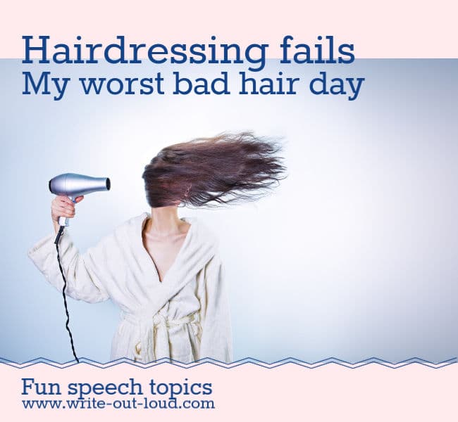 Image: women drying her hair.Text: Hairdressing fails. My worst bad hair day. Image: women drying her hair.Text: Hairdressing fails. My worst bad hair day.