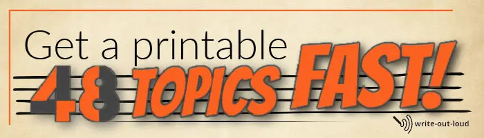 Download a printable of 48 impromptu speech topics