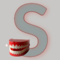 Image: Letter S - with a set of wind-up teeth! Image: Letter S - with a set of wind-up teeth!
