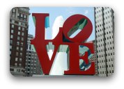 Street sculpture -oversize letters spelling LOVE Street sculpture -oversize letters spelling LOVE