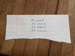 Bill's note from his journal