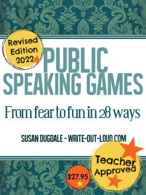 how to write a good introduction speech about yourself Public speaking games ebook cover - write-out-loud.com