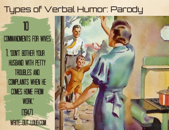 Types of verbal humor Types of verbal humor