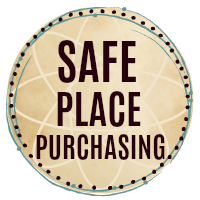 Image: label - parchment paper background. Text: Safe place purchasing Image: label - parchment paper background. Text: Safe place purchasing