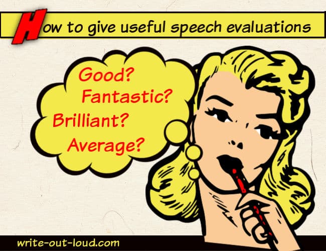 speech evaluations