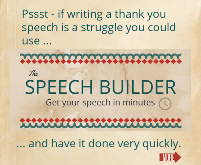 thanks for a speech or presentation