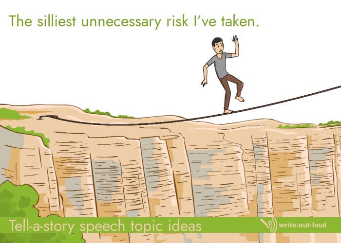 Illustration of man walking a tightrope over a ravine. Illustration of man walking a tightrope over a ravine.